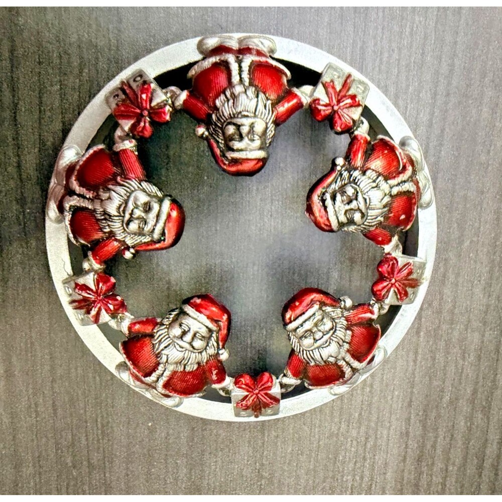 Yankee Candle Illuma-Lid Metal Jar Candle Topper-Santa/Christmas/Holiday NEW